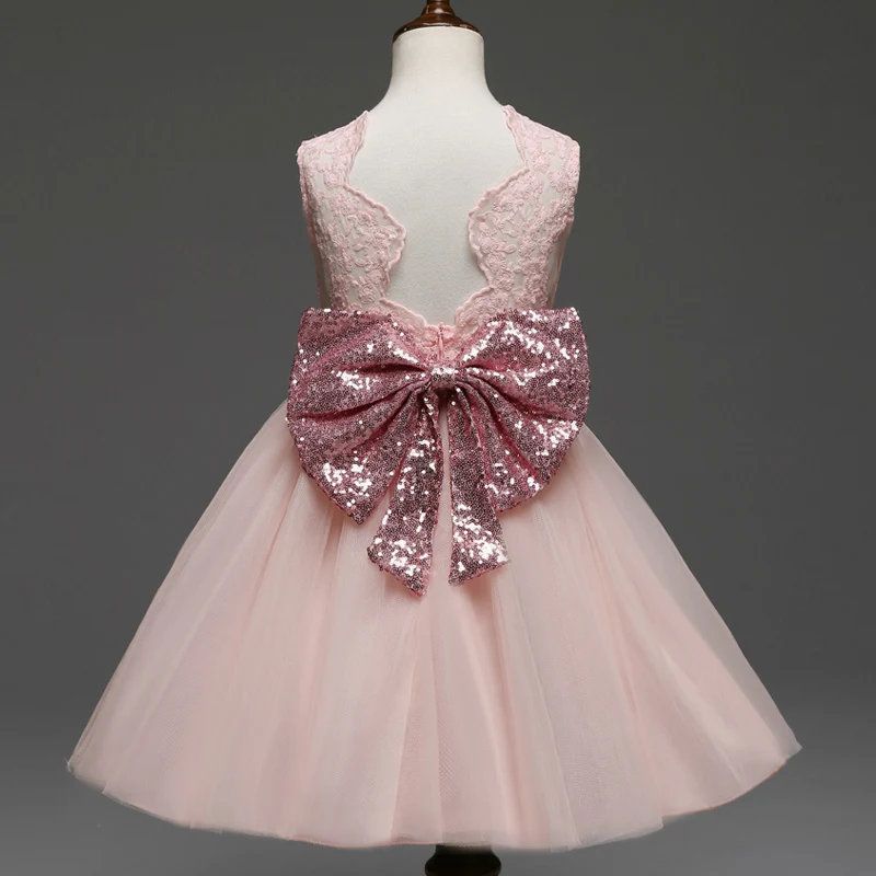 

Little Girl Formal Evening Party Wear Kids Clothes Children's Girl Clothing Lace Flower Wedding Gown Baby Girl Birthday Outfits