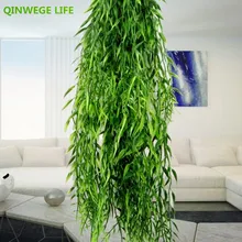 95 см настенные искусственные растения плетеная филиал цветочной гирляндой для венок свадебный Декор для дома и сада зеленый FL6009