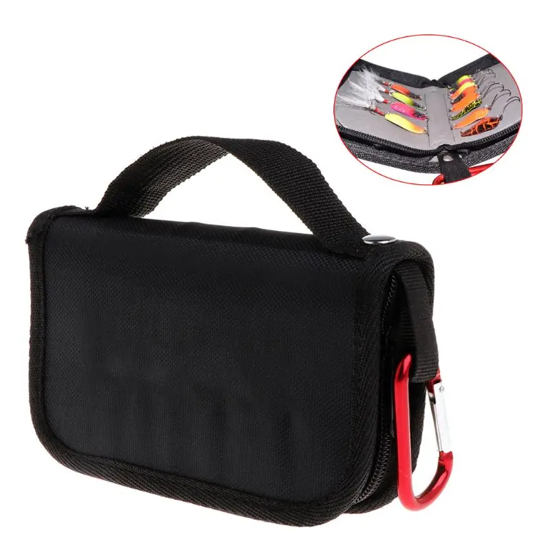 

Fishing Sequin Storage Bag Oxford Fabric Waterproof Zipper Portable Compartments Foam Hook Lure Bait Spinner Spoon Organize Case