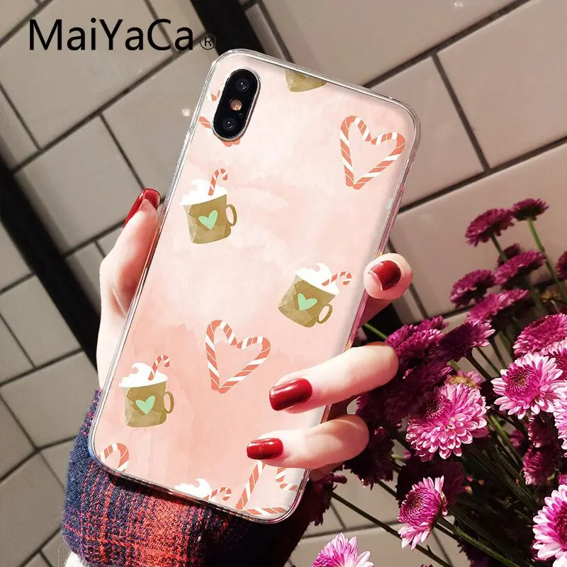 MaiYaCa теплый зимний праздник кофе на заказ фото мягкий чехол для телефона iPhone X XS MAX 6 6s 7 7plus 8 8Plus 5 5S SE XR