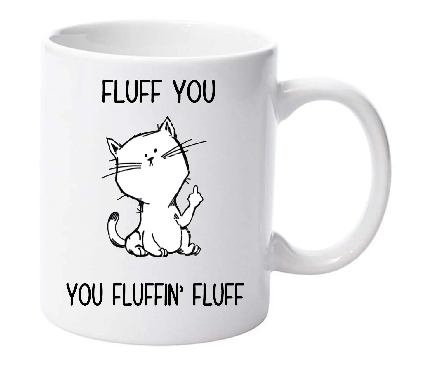Пушистый забавный кот 11 унций Керамическая кружка|Кружки| |