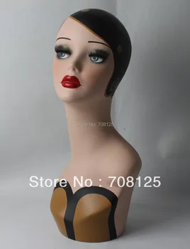 

Hand Painted Female Fiberglass Mannequin Head Jewelry