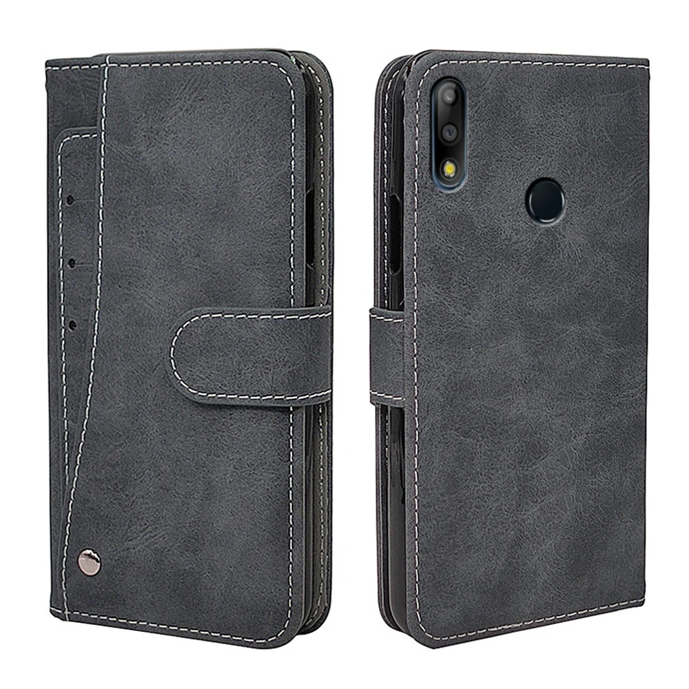 

Flip Vintage Leather Case For ASUS ZenFone Max Pro M2 ZB631KL ZB630KL Case Luxury Wallet Cover TPU Fundas Phone Bag