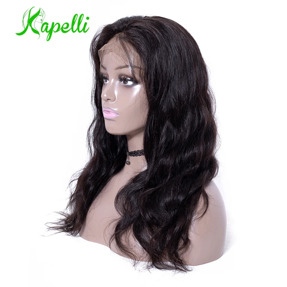 Тело волна Full Lace человеческих волос парики с ребенком волос бразильский Full Lace парики для Для женщин натуральный черный Волосы remy парики