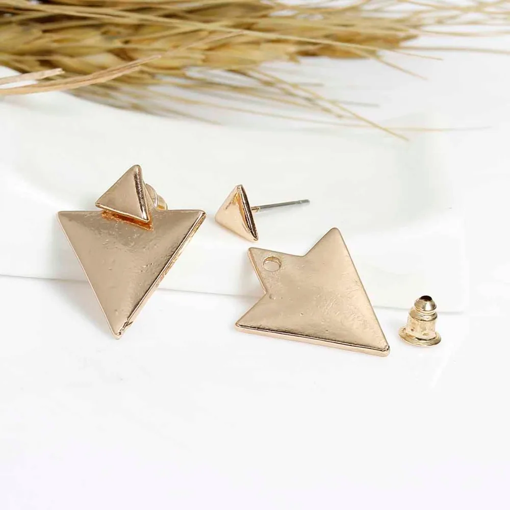 Doreenbeads Треугольники Серьги Панк ювелирные изделия гвоздики уха куртка для женщин