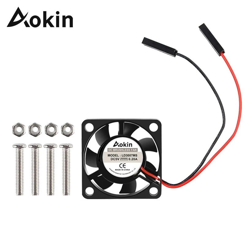 

For Raspberry Pi Fan Small Computer Fan For Raspberry Pi 3 Cooling Fan 30x30x7mm Brushless CPU Cooling Fan For Raspberry Pi 3 B+