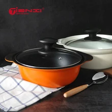 20/24 см набор мыла горшки японо-Стиль с антипригарным покрытием моллюск Бак Риса хвост одного риса камень антипригарным кастрюля для супа газа Плита