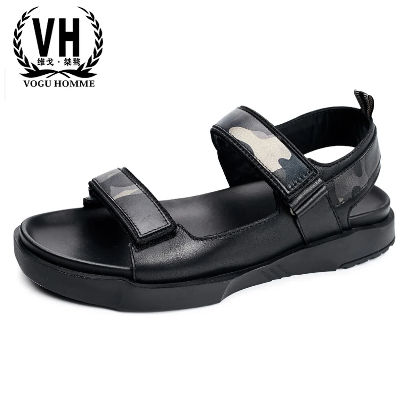 

summer 2018 fashion men's sandals male sandals Sneakers Men Slippers Flip Flops Summer Shoes beach outdoor all-match cowhide