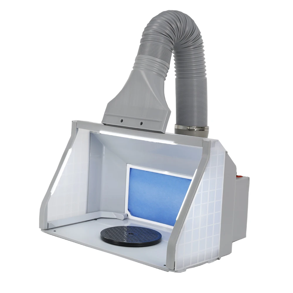 

OPHIR LED Hobby Airbrush Spray Booth Kit Exhaust Filter Extractor Set Model Craft AC092LED