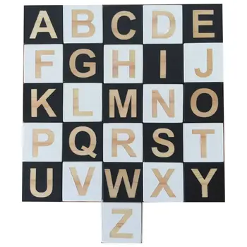 

1 Set Wedding Club Decoration 26 English Alphabet Square Black White Cube Block Kids Children Photography Props