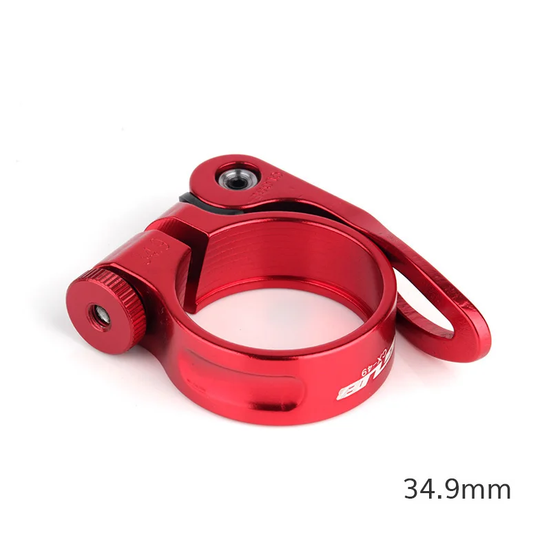 GUB Bicycle Seat Post Clamp Aluminum Alloy Quick Release Bike Seatpost Clamps Clamping Clip Bike Parts 31.8mm 34.9mm - Цвет: 34.9mm Red