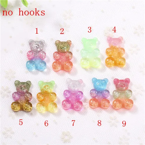 20*30mm 10pcs gummy bear flatback Resin Cabochons Scrapbook Craft Embellishments  Headwear accessories no hooks
