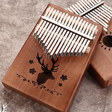 17 клавиш Kalimba лося звуковое отверстие одноплатный из красного дерева большой палец пианино Mbira мини клавиатура инструмент с полными аксессуарами