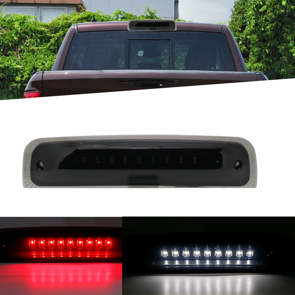 LED 3rd Third Brake Cargo LED Tail Light Lamp for Dodge Ram 1500 2009-2017 & Ram 2500 3500 2010-2017 Black Housing (31)