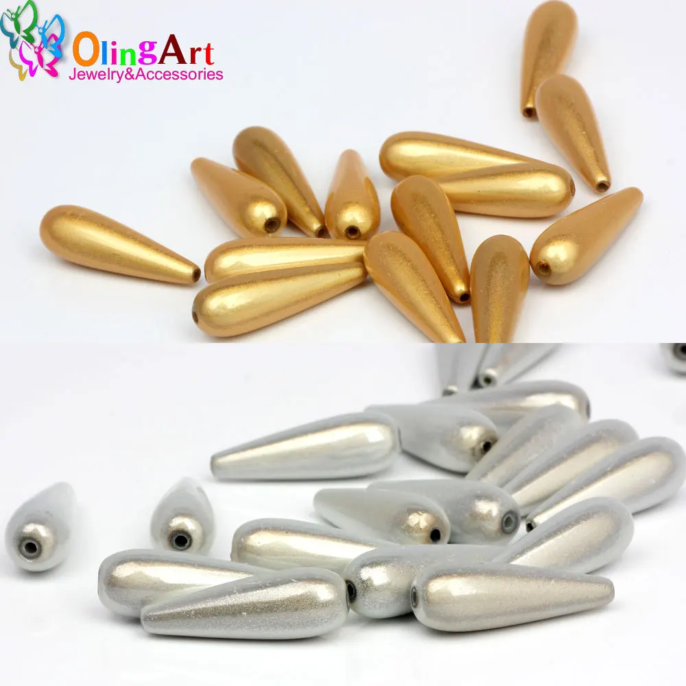 

OlingArt 30mm 12pcs/lot Gold silver 3D Illusion Miracle Acrylic Spacer bead bubblegum Fantasy DIY Bracelet choker jewelry making
