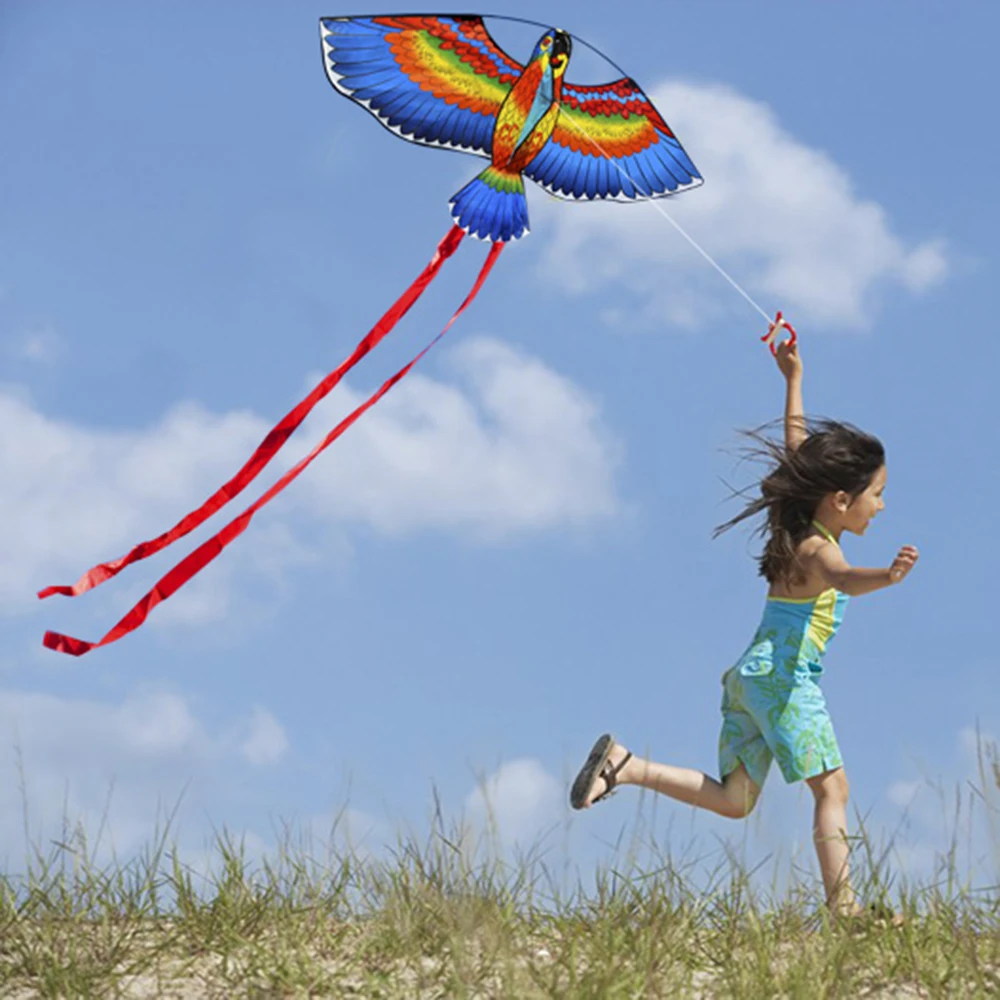 Высоко Качественные воздушные змеи с цветным изображением Спорт на открытом воздухе с одиночной линией Летающий летающие игрушки с хвостом 50 м летающий линия для детей и взрослых