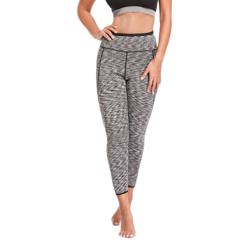 camouflage grey NINGMI, длинные штаны для сауны, леггинсы из неопрена, контрольные трусики, для фитнеса, облегающие, супер эластичные, Капри, женские штаны - Цвет: camouflage grey