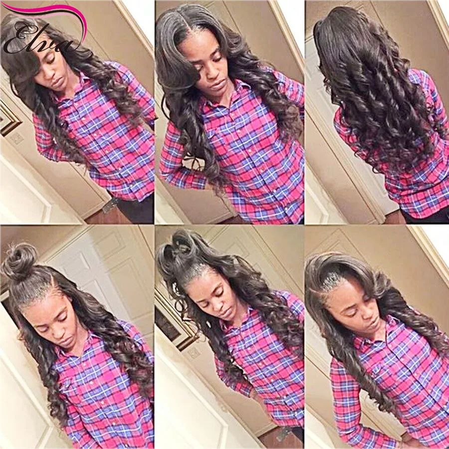 

New Malaysian 7A Glueless Full Lace Human Hair Wigs Lace Front Wigs Loose Wave Virgin Human Hair Lace Front Wigs With Baby Hair
