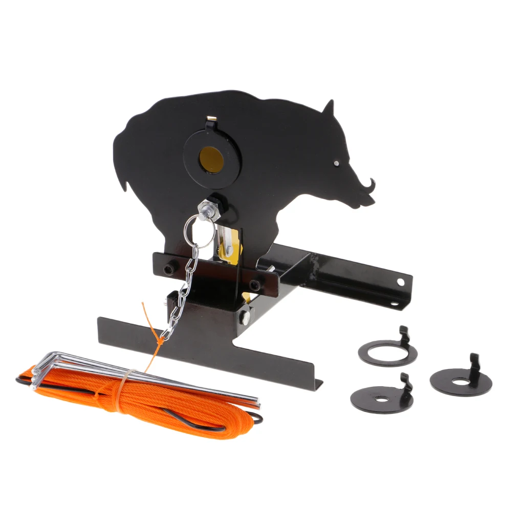Heavy Duty Steel Resetting Field Target Shooting Paintball Accessories with 4 Size Kill Zone Inserts Ring