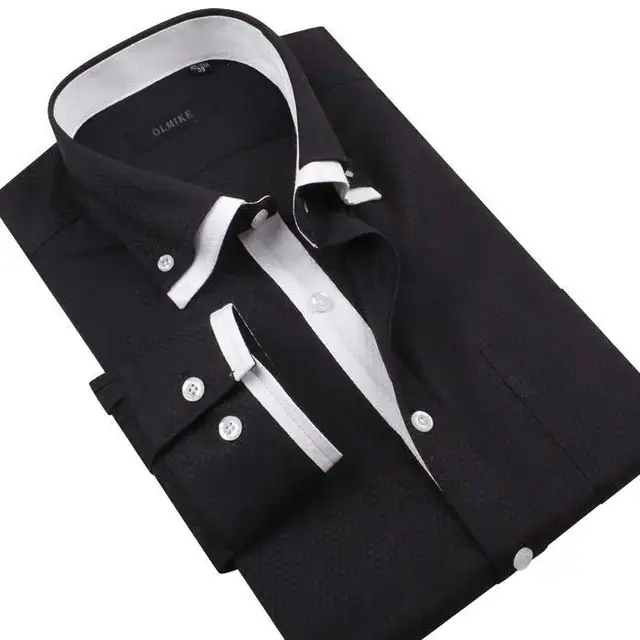 Buy Free Shipping + New men's Double collar button down Dress shirts Mens