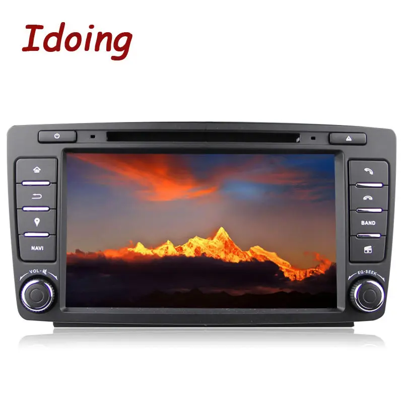 Cheap Idoing2Din Car DVD Multimedia Video Player For Skoda Octavia 2Steering-Wheel Android 7.1 Navigation Radio Touch Screen Bluetooth 2