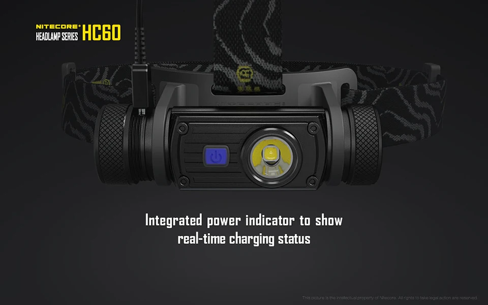 Nitecore HC60/HC60w налобный фонарь CREE XM-L2 U2 1000 люмен, водонепроницаемый светодиодный фонарь для кемпинга и путешествий