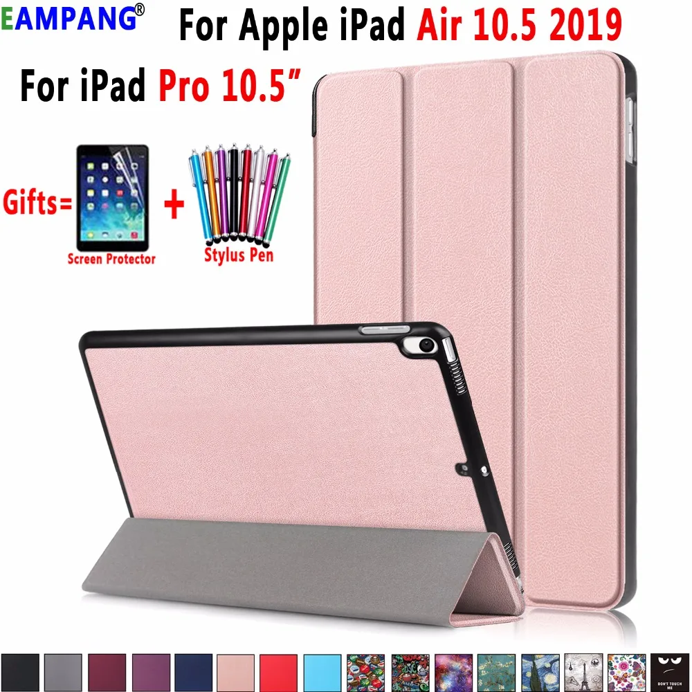 

Case for Apple iPad Air 10.5 2019 A2153 Primium Leather Trifold Magnetic Smart Sleep Awake Cover for iPad Pro 10.5 2017 Funda