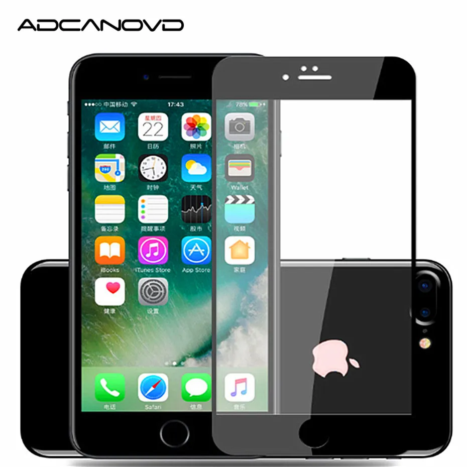 

9H Full Cover Tempered Glass For iPhone 8 Plus 2.5D Explosion-Proof Screen Protector Film For iPhone 7 Plus 6s plus 8 6 X 5S