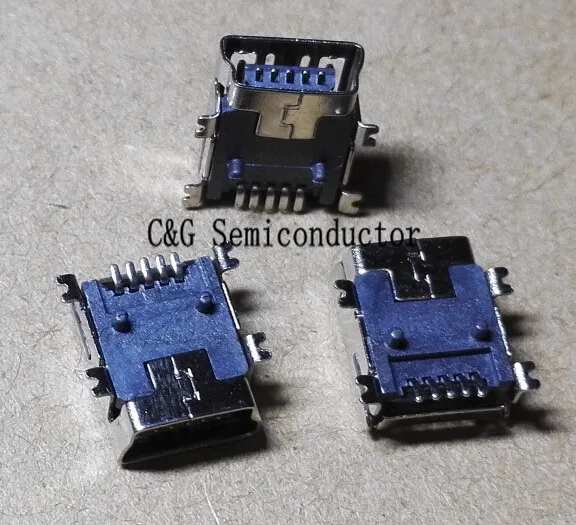 

10pcs 5pin SMD miniUSB socket female SMD mini USB plug seat connector good quality and ROHS