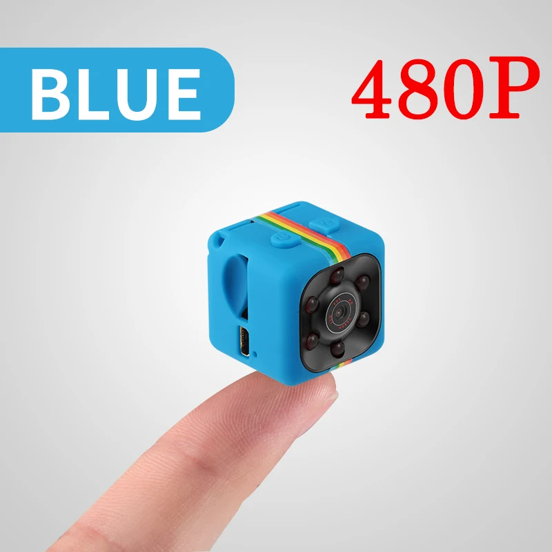 Новинка SQ11 HD 1080 P Мини камера Espia Oculta камера gizli Micro Cam секретный маленький видеорегистратор с режимом ночной съемки велосипед поддержка Скрытая TF карта - Цвет: 480P Blue