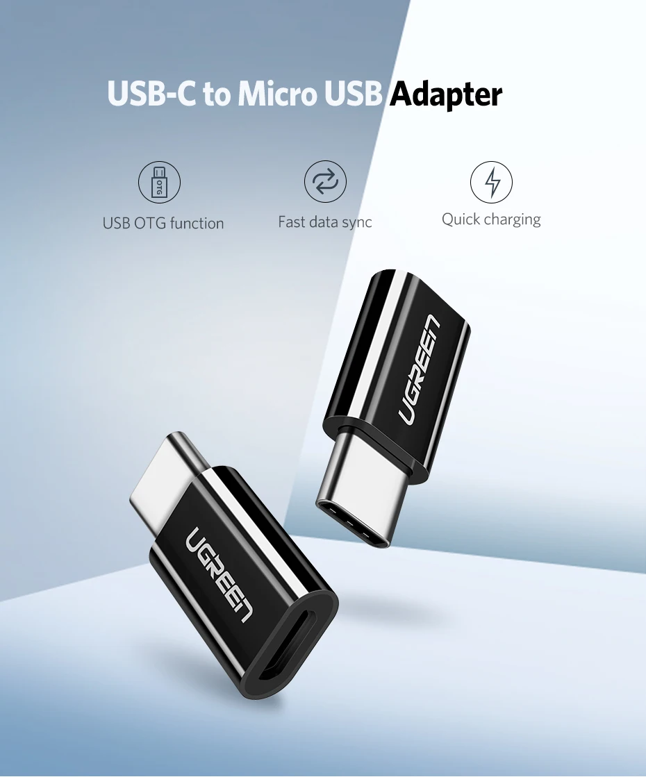 Ugreen otg usb c адаптер micro usb к type c кабель зарядного устройства конвертер для samsung s8 s9 huawei xiaomi 9 зарядное устройство Android