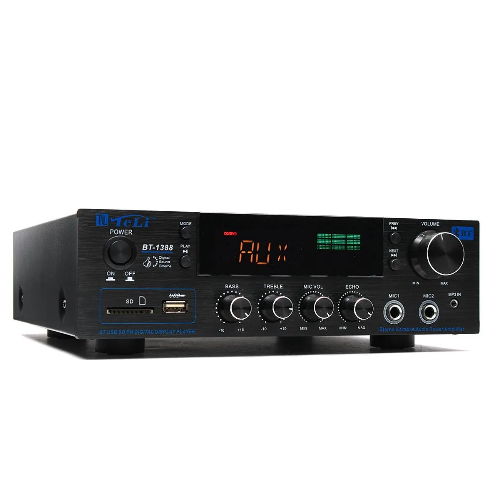 FM radio U disk SD card microphone reverb 220V 200W+200W 2