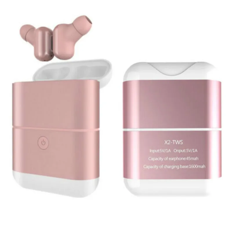

X2-TWS mini Wireless Earbuds Bluetooth Earphone With Mic Power Bank Sweatproof and IPX5 Waterproof Level For IOS Andriod