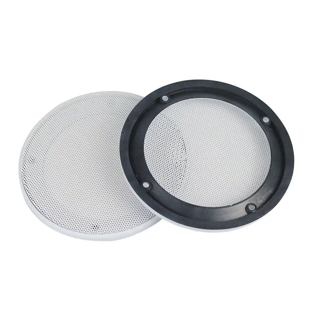 Ghxamp 2pcs 4 Inch 5 Inch 8 Inch Car Ceiling Speaker Grill Mesh Enclosure Net 6 5 Inch Protective Cover Subwoofer Diy Abs White