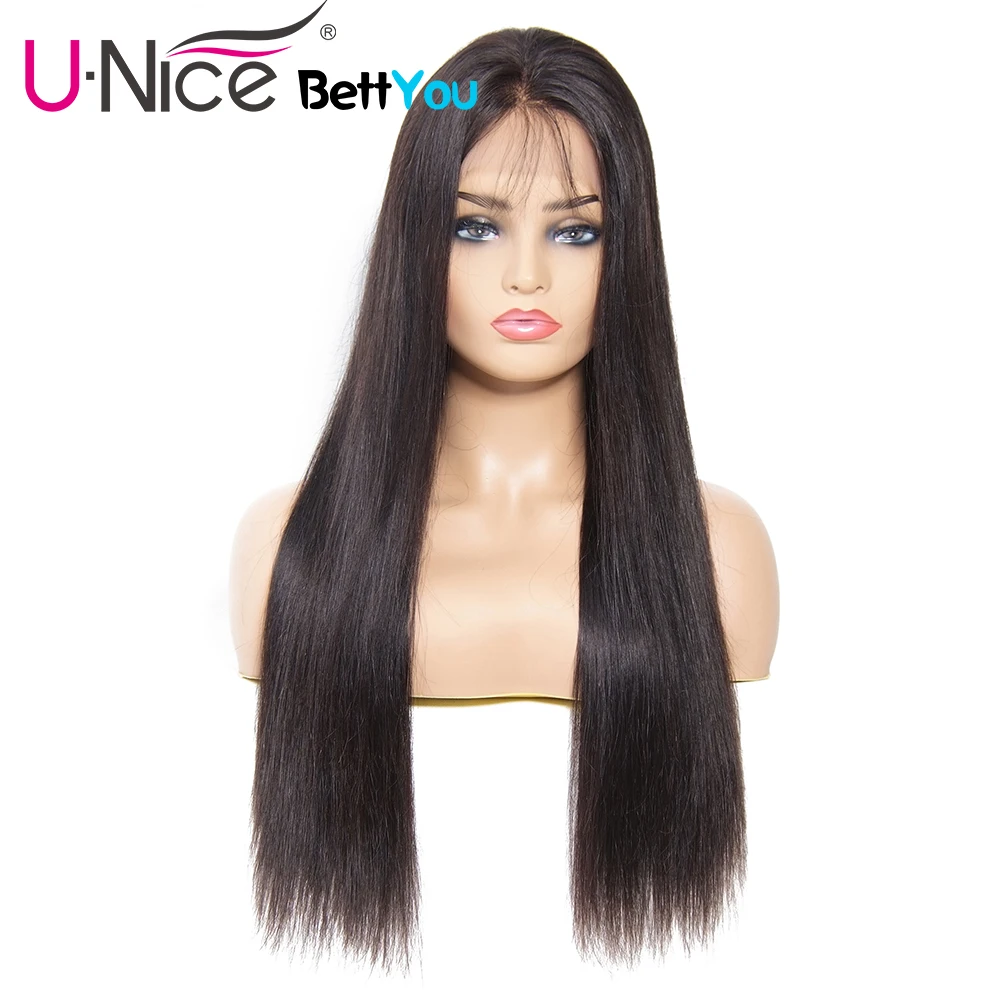 Unice pelo Bettyou peluca serie recto brasileño 13*4 pelucas de cabello humano Remy pelucas de cabello humano para la mujeres Negras 12-26\