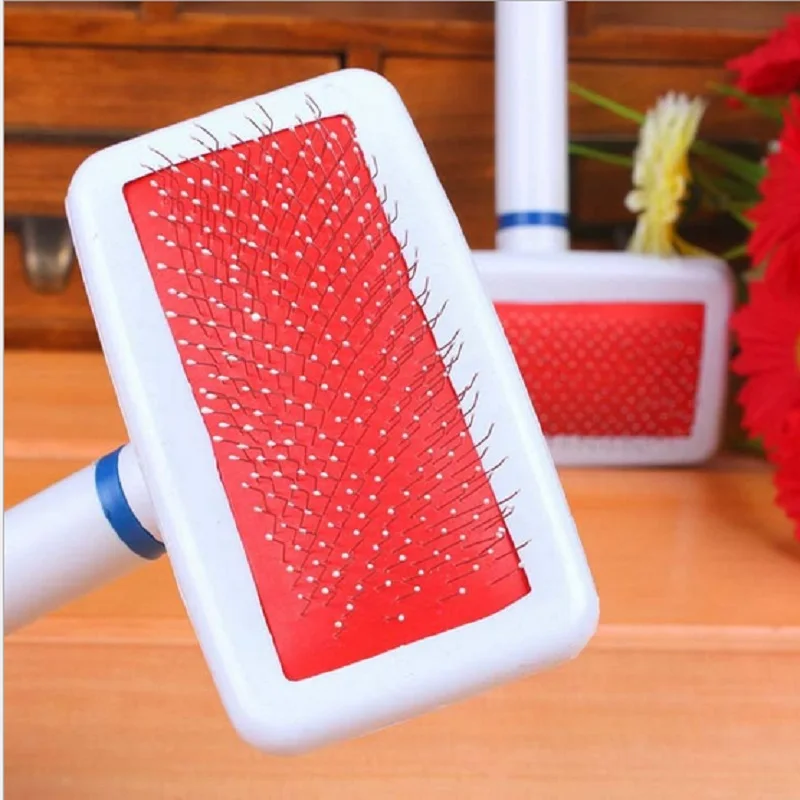 Pet Shedding Grooming Products Dog Hair Brush Comb Plastic Handle Brush