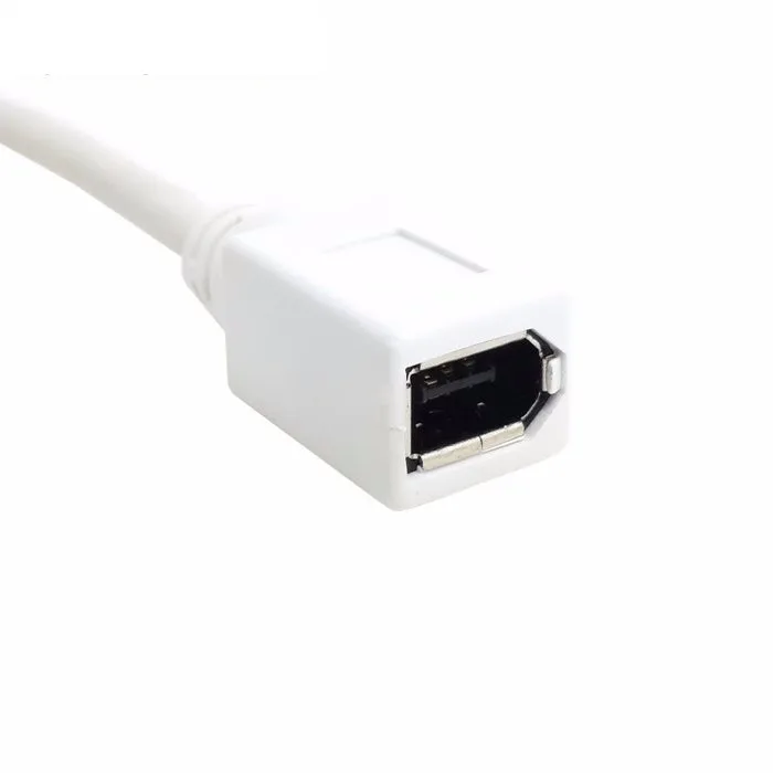 화이트 IEEE 1394 IEEE IEEE 6 핀 암-1394b 9 핀 수 Firewire 400-800 어댑터 케이블, 10cm 0.1m