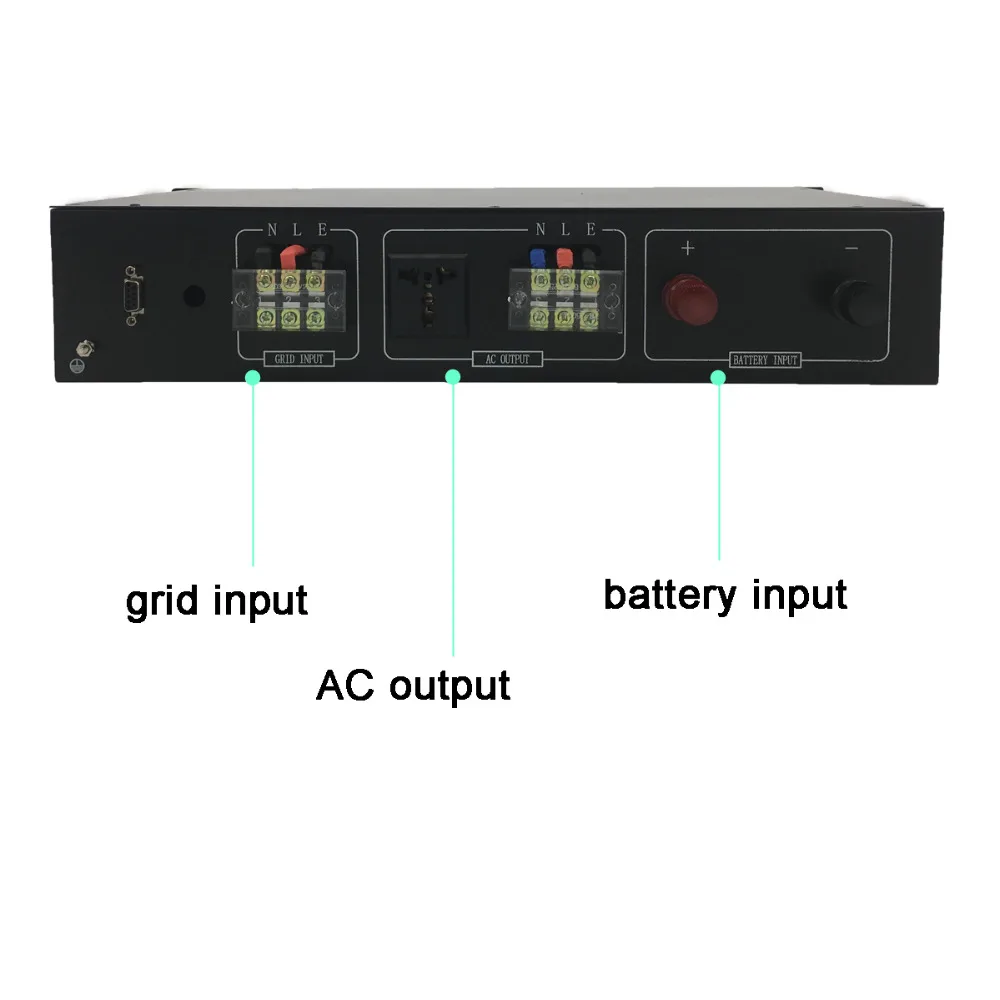 1" Rack Mount Telecom чистая Синусоидальная волна инверторы 1000VA/1 kva 12 V/24 V/48 V to 120 V/220 V bypass