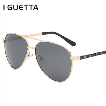 

iGUETTA High Quality Round Polarized Sunglasses Men Sunglass Men Vintage Metal Glasses Frame Luxury Brand Oculos De Sol IYJB531