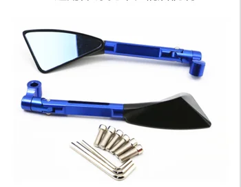 

by DHL/Fedex 50pair new CNC Rear View Mirror Motorcycle Motorbike Rear View Mirror Triangle Aluminum Alloy Mirror For YAMAHA