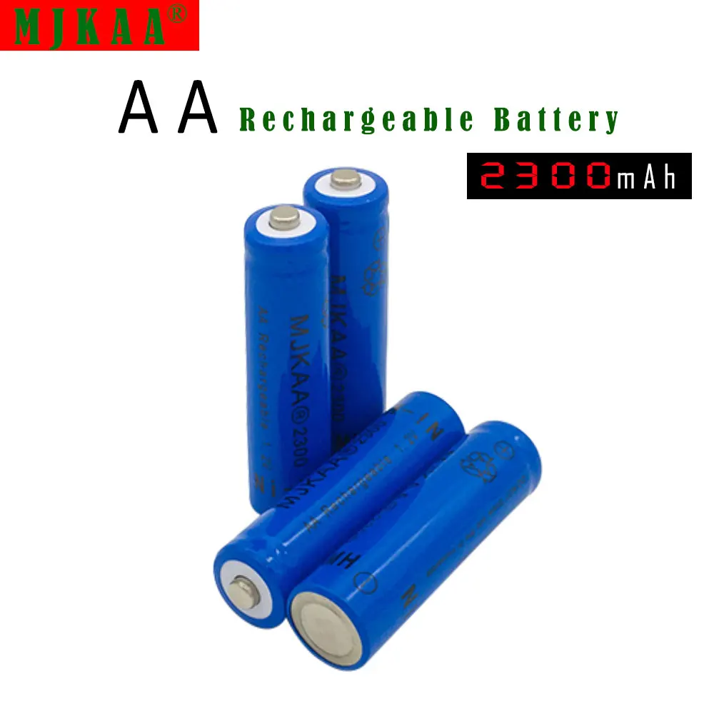 MJKAA 4pcs/lot 2300mAh AA Rechargeable Battery 1.2V Ni-MH Recharge Batteries for Toys Camera Controllers | Электроника