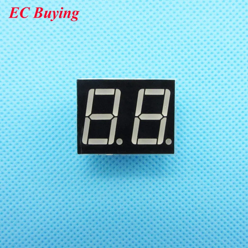 

5pcs 2 bit 2bit Digital Tube Common Anode Positive Digital Tube 0.56" 0.56in. Red LED Display 7 Segment Digit