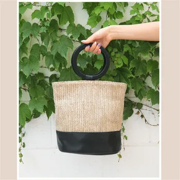 

Summer Women Handbag Fashion Straw Bags Ladies Beach Straw Bag Female Rattan Bag Small Bags For Women Rattan Handbags