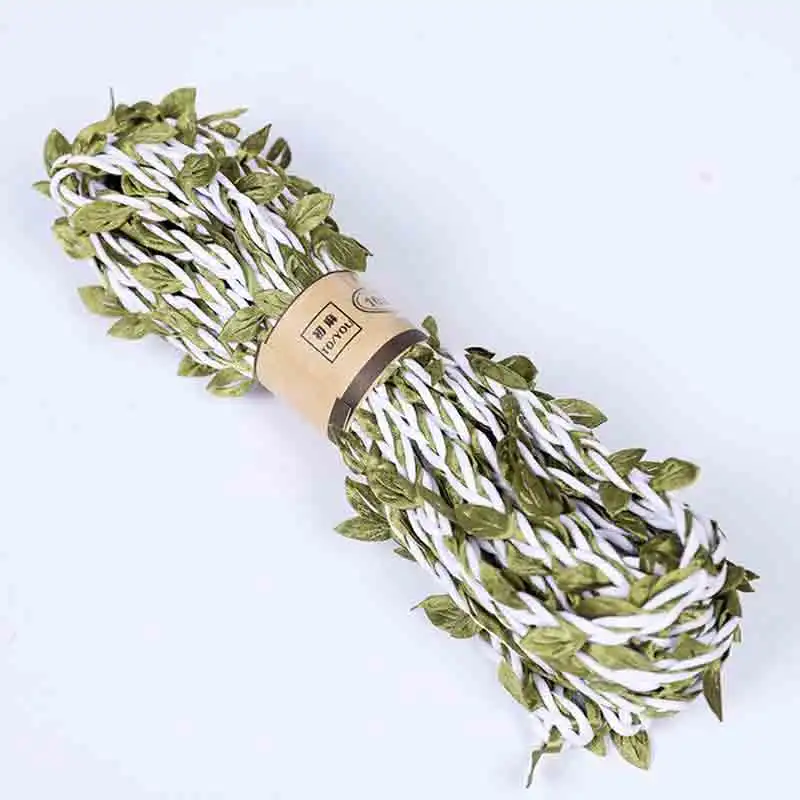 G1-8 white Новинка 5 м DIY прибытие лист веревочные натуральный Hessian джутовый шпагат веревка Мешковина ленты DIY ремесло Винтаж для дома Свадебная вечеринка Декор - Цвет: G1-8 white