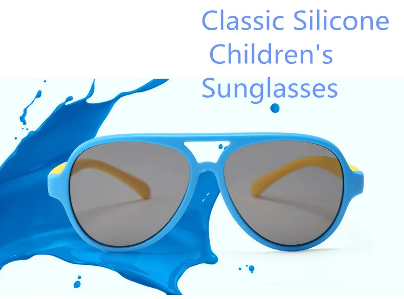 ASUOP новые модные поляризационные солнцезащитные очки для мальчиков и девочек, мягкие силиконовые солнцезащитные очки в стиле ретро, фирменный дизайн, UV400, очки пилота