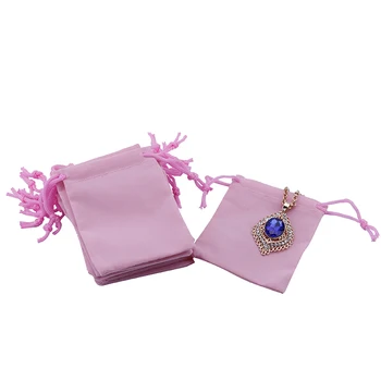 

100Pcs Pink Velvet Drawstring Jewellery Gift Bags Pouches HOT 10*12cm
