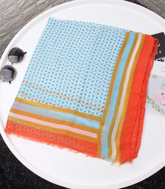 Шарфы женские летние геометрические принты кисточки Хлопок смеси аксессуары mujer Муслин хиджаб шарф 10 шт./партия