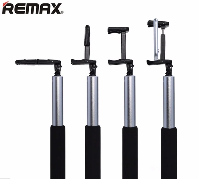 REMAX Original P4 Selfie Stick Bluetooth Držák mobilního telefonu Titanium Metal Body Rozšiřitelná selfie hůl pro android / ip