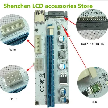 

10PCS FOR PCI-E Riser Card Whiteboard Three Interface PCI-E 1XTO16X Riser VER008S Extension Cable