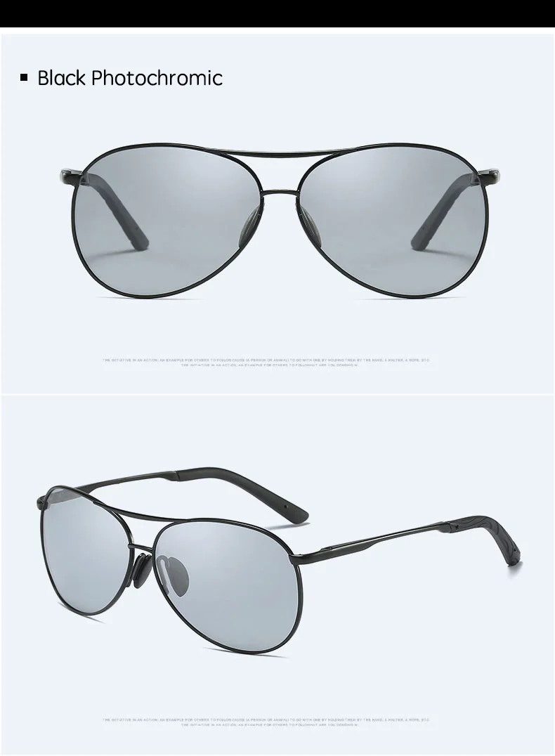 Фотохромные поляризационные солнцезащитные очки для мужчин и женщин, пилот, Полароид, хамелеон, солнцезащитные очки, обесцвечивание, для вождения, авиация, UV400